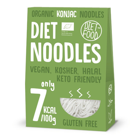 DIET-FOOD Makaron Konjac Shirataki Noodles bezglutenowy Bio 385g (300g)