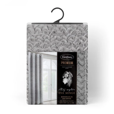 ZASŁONA GOTOWA TIFFANY 135 X 250 CM SREBRNY