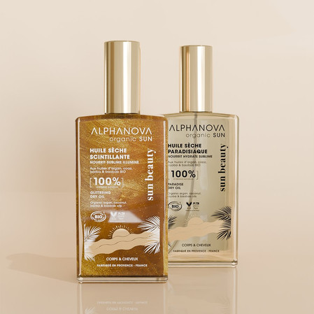 Alphanova Sun Beauty, Bio Suchy Olejek z Efektem Glow, Utrwalający Opaleniznę, 100 ml