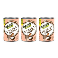 Zestaw: 3x COCOMI ZAGĘSZCZONY PRODUKT KOKOSOWY BEZ GUMY GUAR BEZ DODATKU CUKRÓW BIO 400 ml (PUSZKA)