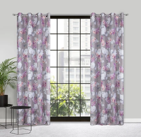 ZASŁONA GOTOWA SHERRY 140 X 250 CM SREBRNY