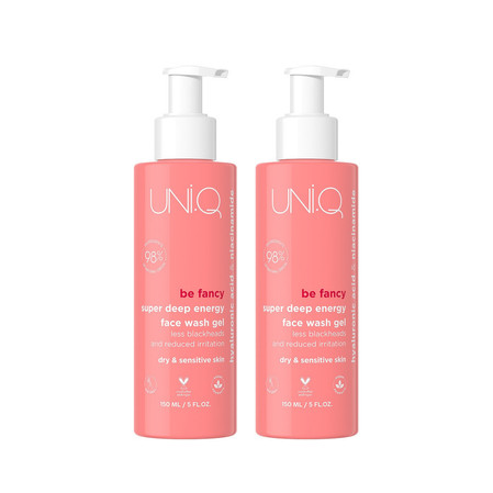 Zestaw: 2x Uni.Q be fancy żel do mycia twarzy 150 ml
