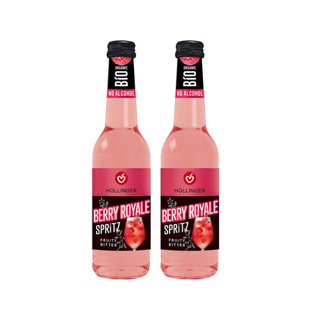 Zestaw: 2x DRINK MUSUJĄCY BEZALKOHOLOWY BERRY ROYALE BIO 330 ml - HOLLINGER