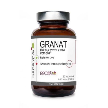 Kenay Granat Pomella ® to naturalny ekstrakt z granatu 60 kaps.