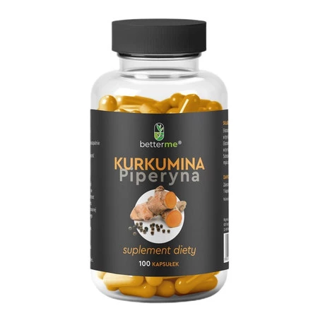 BETTERME Kurkumina i Piperyna suplement diety 100 kaps.