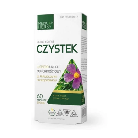 Medica Herbs Czystek 500 mg na wsparcie odporności 60 kaps.