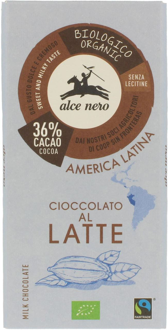 ALCE NERO CZEKOLADA MLECZNA FAIR TRADE BIO 100 g - Nabea.pl