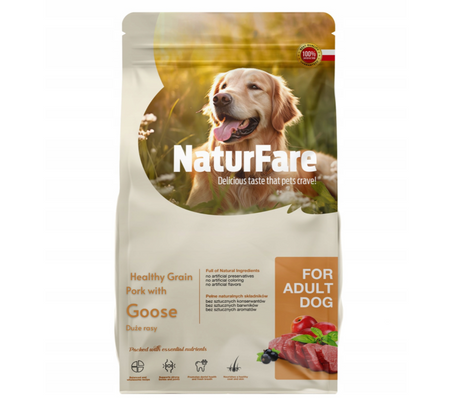 Naturfare Gęsina Duże Rasy - Karma Sucha Dla Psa - 12kg