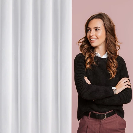 FIRANA GOTOWA TINA NA TAŚMIE 140 X 270 CM BIAŁY