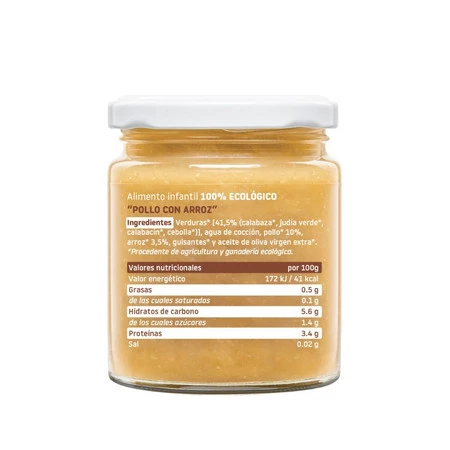 Smileat, BIO Słoiczek z ekologicznym kurczakiem i ryżem dla niemowląt, 230g