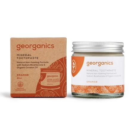 Georganics, Mineralna pasta do zębów w słoiku Orange, 60ml