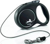 FLEXI BLACK Design Smycz sznurowa XS / 3m czarna