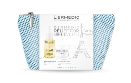 Dermedic ZESTAW OILAGE serum antyoksydacyjne 30 ml + OILAGE odżywczy krem na dzień 15 ml