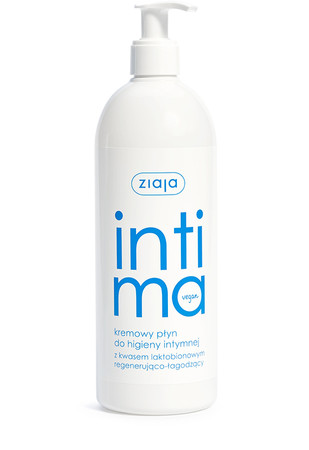 Ziaja Intima, Płyn kremowy do higieny intymnej z kwasem laktobionowym regenerująco-łagodzący 500ml