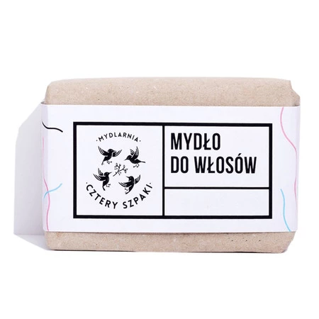  Mydlarnia Cztery Szpaki - Mydło do włosów. Olej rycynowy - 110 g