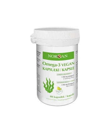 Norsan Omega-3 roślinny olej z Alg 80 vege kaps.
