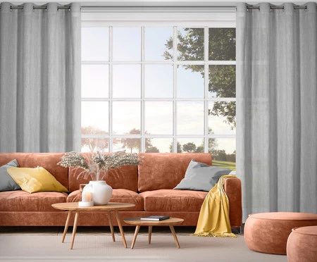 Zasłona gotowa Latika 140 x 250 cm, Srebrny