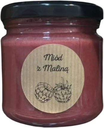 Miody Dworskie Miód z malinami 250g