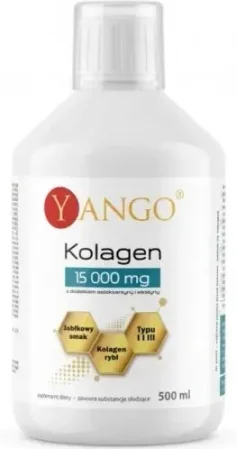 Yango Kolagen 15 000 Mg hydrolizowany kolagen rybi typu I i III + komplek witamin 500 ml