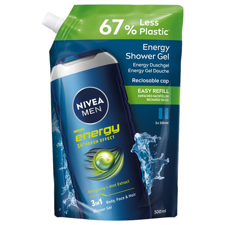 Men Energy żel pod prysznic opakowanie uzupełniające 500ml