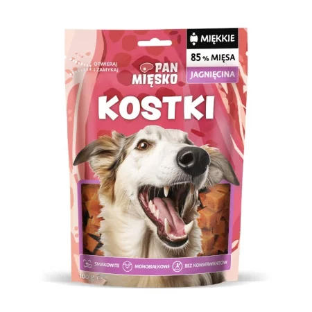 Pan Mięsko  Kostki Jagnięcina - Przysmak dla psa - 100g
