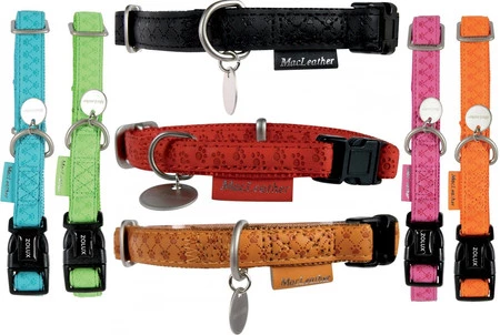 ZOLUX Obroża regulowana Mac Leather Czerwona 20mm