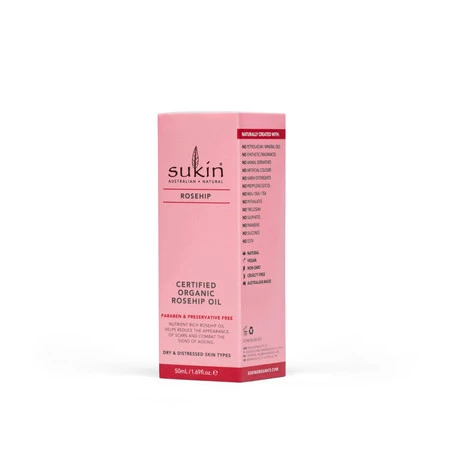 Sukin, ROSEHIP Oil Naturalny 100% olej z dzikiej róży chilijskiej, 50ml