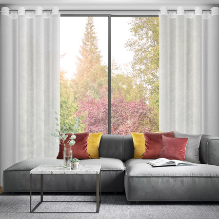FIRANA GOTOWA LUNA 140 X 250 CM BIAŁY