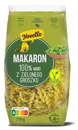 MAKARON PROTEINOWY (Z GROSZKU ZIELONEGO) ŚWIDERKI 250 g - NOVELLE