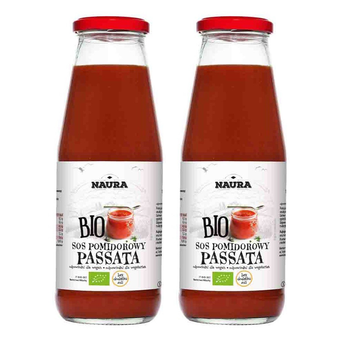 Zestaw 2x Sos pomidorowy Passata BIO 680 g - Nabea.pl