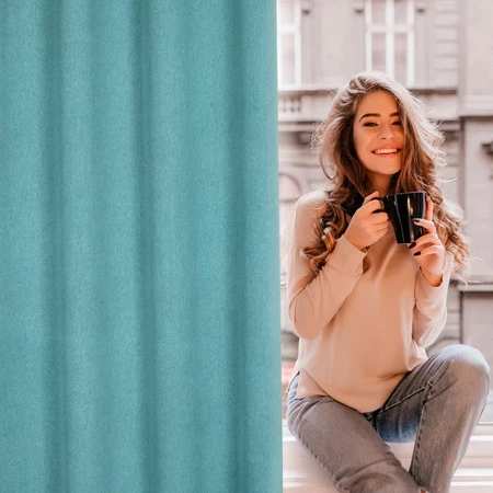 ZASŁONA GOTOWA CARLO 135 X 250 CM CIEMNOTURKUSOWY