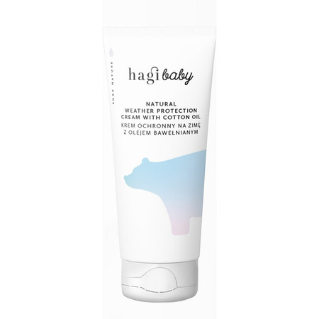 Hagi Baby, Naturalny krem ochronny na zimę z olejem bawełnianym - 50 ml