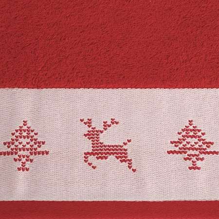 Ręcznik Świateczny Noel02 70 x 140 cm, Czerwony