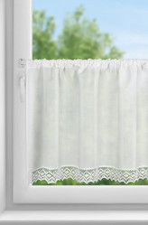 FIRANA GOTOWA CLARIE NA TAŚMIE 150 X 60 CM BIAŁY