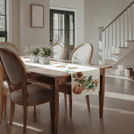 Obrus gobelinowy szerokość: 45 cm, długość: 140 cm, kolor: naturalny