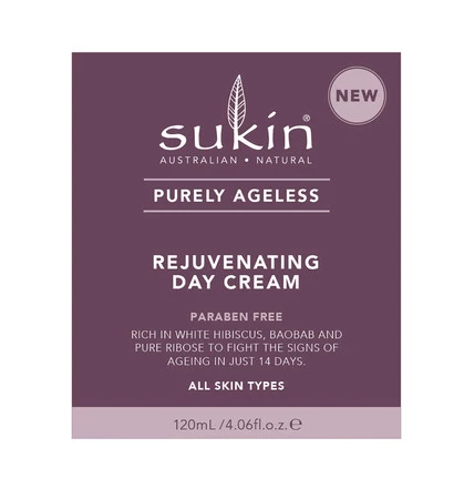 Sukin, PURELY AGELESS, Odmładzający krem na dzień, 120 ml