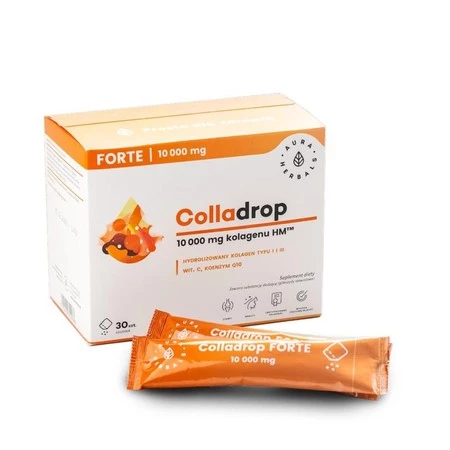 Aura Herbals - Colladrop Forte kolagen morski 10000 mg - 30 sasz.