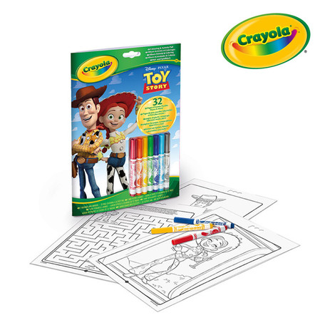 Crayola Kolorowanka dla dzieci z łamigłówkami i flamastrami Toy Story 3+