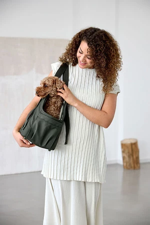 PALOPA Torba transportowa dla psa do 10kg Weda dark olive