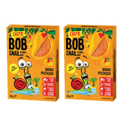 Zestaw: 2x Przekąska mango bez dodatku cukru Bob Snail, 60g