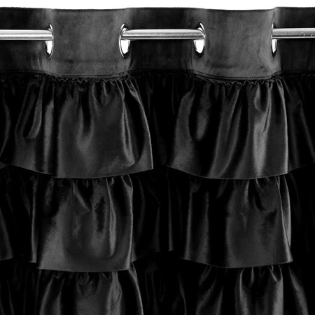 ZASŁONA GOTOWA AURA 140 X 250 CM CZARNY