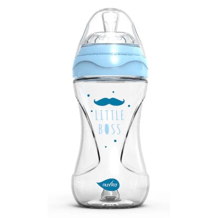 Nuvita, Butelka szklana antykolkowa niebieska, 240ml