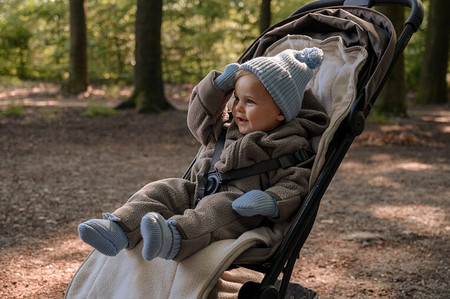 Lodger Czapeczka z wełny merino 100% niebieska Blue Fogg 6-12m