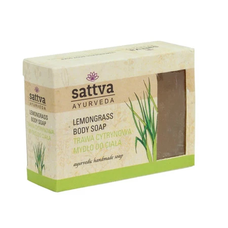 MYDŁO W KOSTCE DO CIAŁA TRAWA CYTRYNOWA 125 g - SATTVA