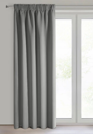 ZASŁONA GOTOWA LOGAN NA TAŚMIE 135 X 270 CM SZARY