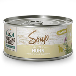 WILDES LAND CAT Huhn Soup - kurczak z marchewką i pietruszką - zupa dla kota (80g)