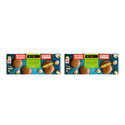 Zestaw: 2x CIASTKA Z NADZIENIEM PISTACJOWYM W CZEKOLADZIE MLECZNEJ BEZ DODATKU CUKRÓW 96 g - PURE&GOOD