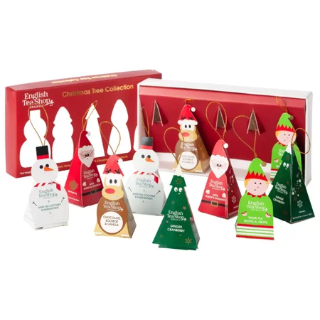 PRISM CHRISTMAS CHARACTERS - Zestaw ekologicznych herbat i herbatek - 10 piramidek w 5 różnych smakach