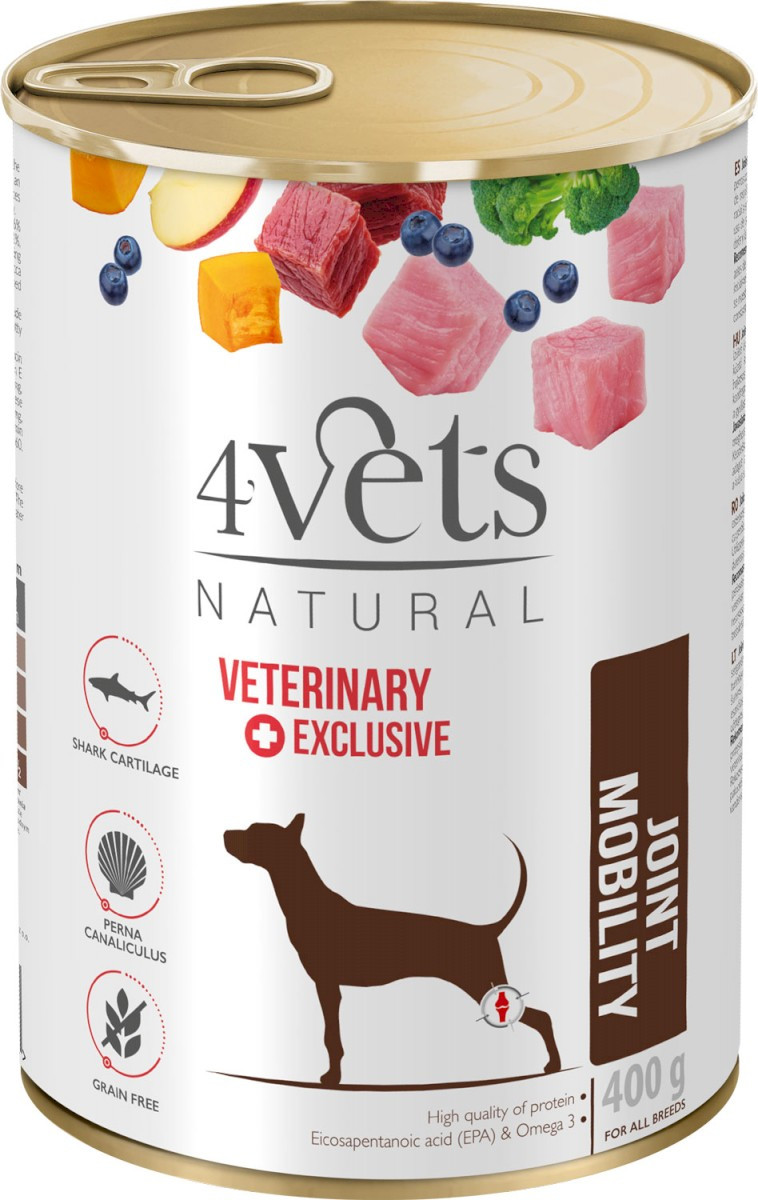 4VETS Natural JOINT MOBILITY dla psa z chorymi stawami 400g - Nabea.pl