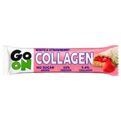 GO ON Collagen White & Strawberry Baton białkowy z kolagenem 45 g